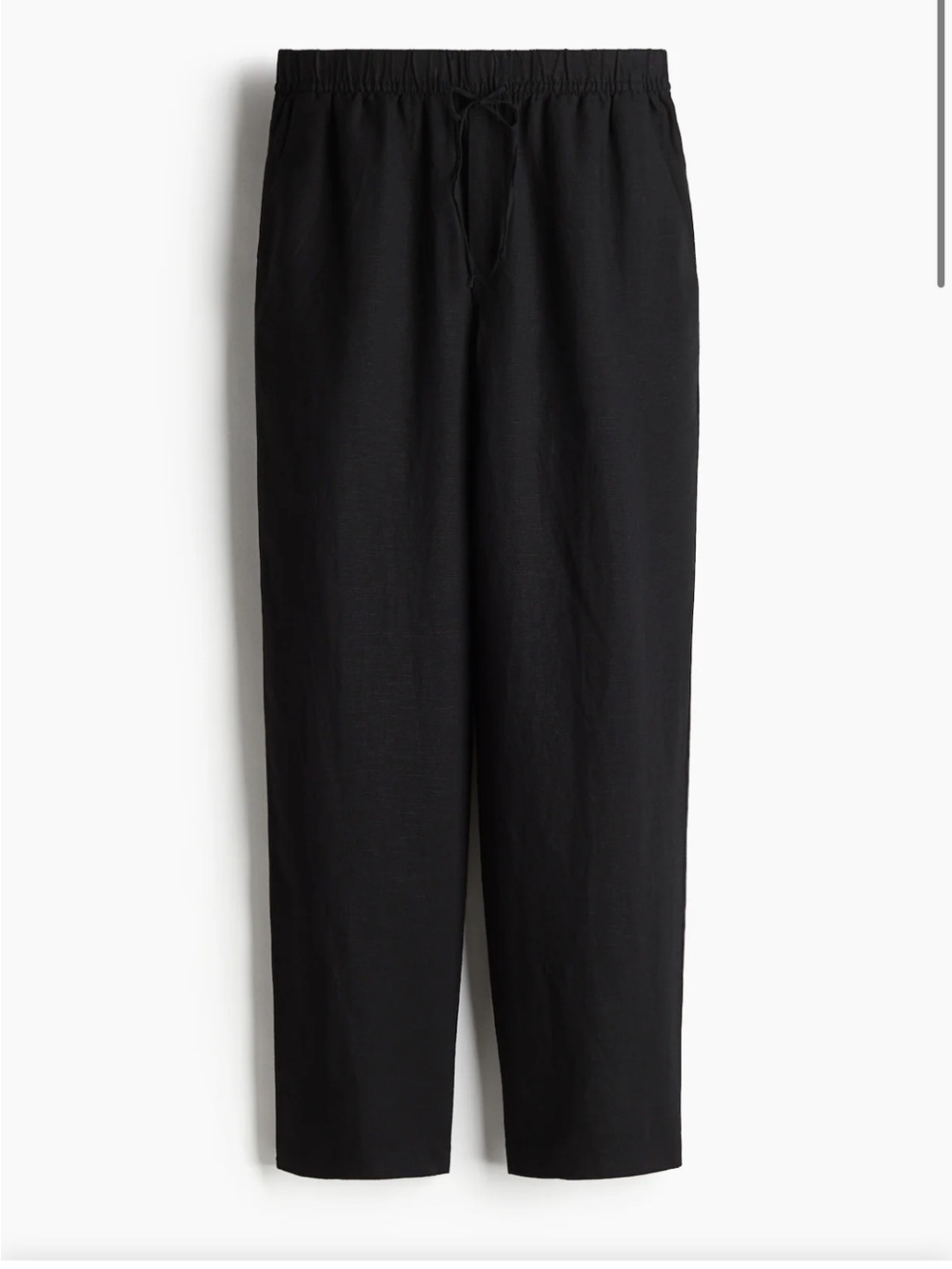 H&M Linen Pant Black Size S with drawstring